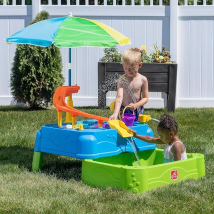 Step2 Waterpark Wonders Two-Tier Water Table, Kids Water Activity Sensory Playse