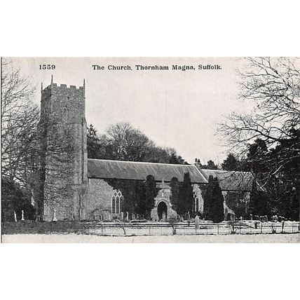 The Church, Thornham Magna : Pawsey printed postcard 1559