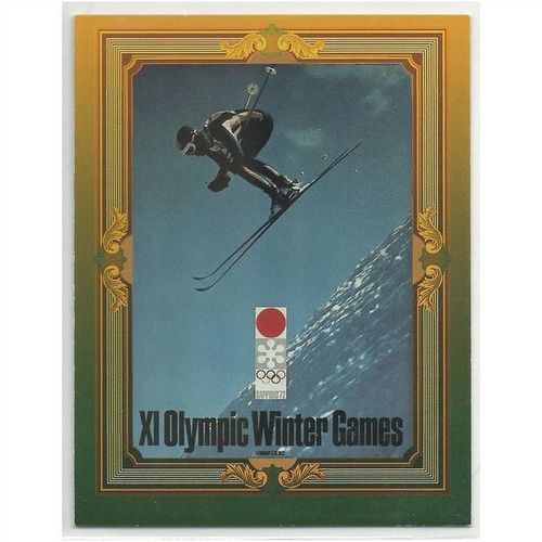 OLYMPICS POSTER REPRINT ' OVER SIZED PROMO XI OLYMPIC 1972 SAPPORO card ( 1992)