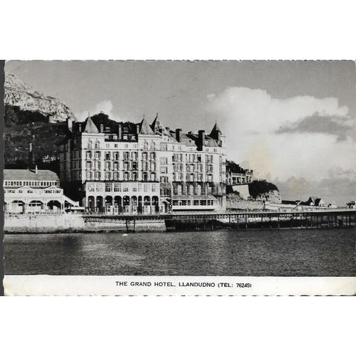 Llandudno, Conwy - Grand Hotel - postcard by Lamond RP c.1950s