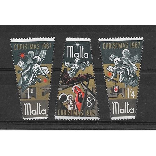 Malta.1967 Christmas set of 3.Unmounted Mint.Jan20