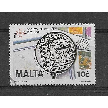 Malta.25th Anniversary of Philatelic Society of Malta stamp.Fine Used.Feb20