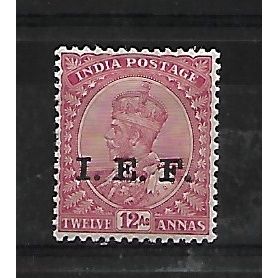 IndianExpeditionaryForces.E10 12a Carmine-Lake.Mounted Mint.Apr20a