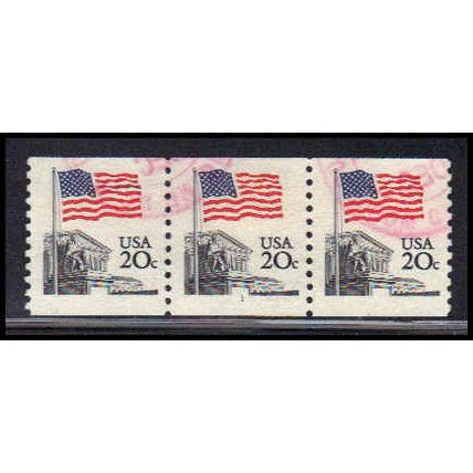 Used 1895 20c U.S. Flag Very Fine PNC 1/3 PA2211