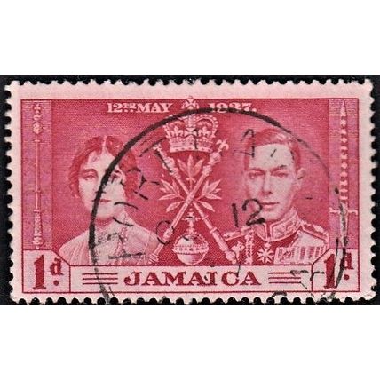 JAMAICA, 1937 1d George VI Coronation, SG 118 (Scott #113), used.