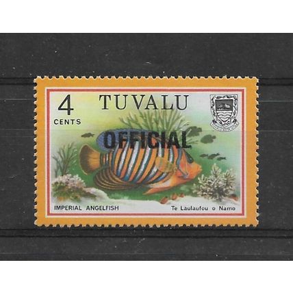 Tuvalu.O3 4c Regal Angelfish.Offical Overprint.Mounted Mint.March22
