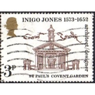 1973 400th Birth Anniversary of Inigo Jones. 3p.St Pauls, Covent Garden, F/used