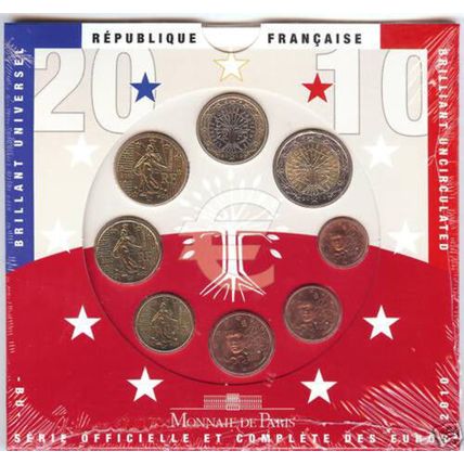 France 2010 - Official (BU) Euro Coin Set