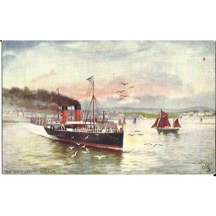 Isle of Man Steam Packet Co. PS MONA Tuck Oilette Postcard (7466)