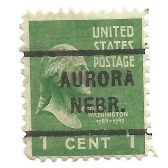 PRECANCEL -T&T AURORA, NEB 712 ON 1c PREXY