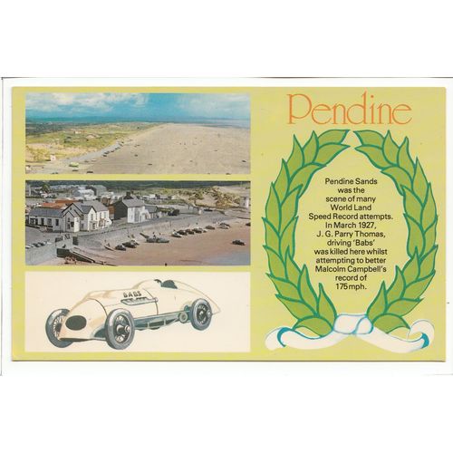 Pendine Sands Carmarthenshire Postcard 24449