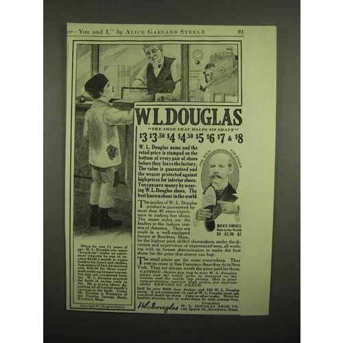 1918 W.L. Douglas Shoe Ad - Holds Its Shape