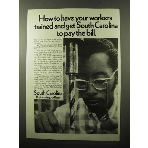 1970 South Carolina Industrial Development Ad - Trained