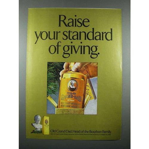 1976 Old Grand Dad Bourbon Ad - Raise Your Standard