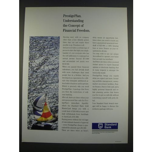 1989 Standard Bank Ad - PrestigePlan. Understanding the concept