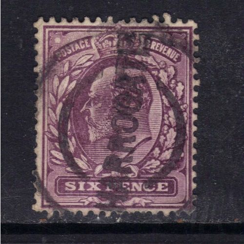 GB 1902 - 13 KEV11 6d Purple Wmk 49 Harrogate Pmk ( G516 )