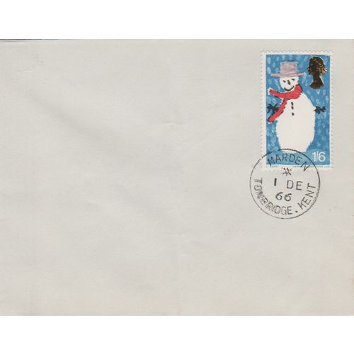 GB 1966 Christmas 1s6d FDC Tonbridge pm see rest