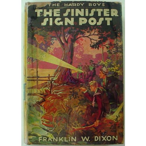 Hardy Boys The Sinister Sign Post 1937A-3 book 1936B-2 dust jacket no.14 Gretta