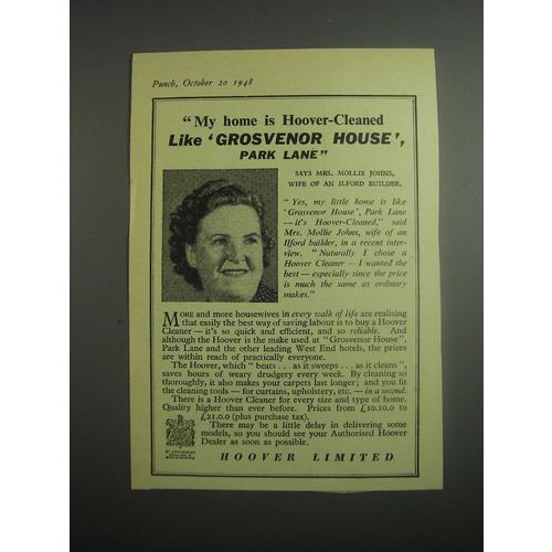 1948 Hoover Vacuum Cleaner Ad - Grosvenor House, Park Lane