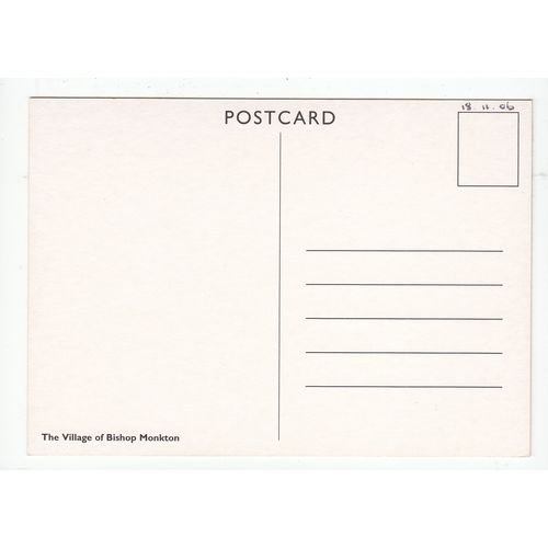 The Village of Bishop Monkton Modern Postcard North Yorkshire