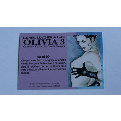 Olivia 3 Ladies, Leather & Lace Base trading card # 68 (A) 1994, Comic Images
