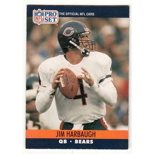 1990 NFL Pro Set Football card 452 Jim Harbaugh - Bears