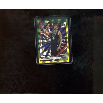 PAU GASOL 2019-20 Donruss Green & Yellow Laser Holo Parallel Card #115 Blazers