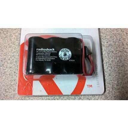 RadioShack 3.6V/350mAh Ni-Cd Cordless Phone Battery 2302347 for Panasonic kx-t