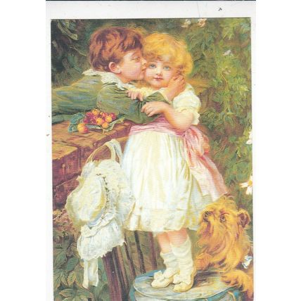 Frederick Morgan Over the Garden Wall Postcard unused VGC