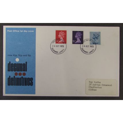 POST OFFICE - DEFINITIVES FIRST DAY COVER 1973