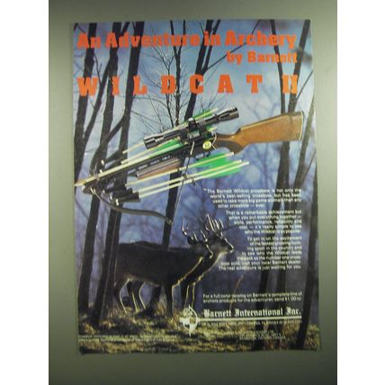 1986 Barnett Wildcat II Crossbow Ad - An adventure in archery by Barnett