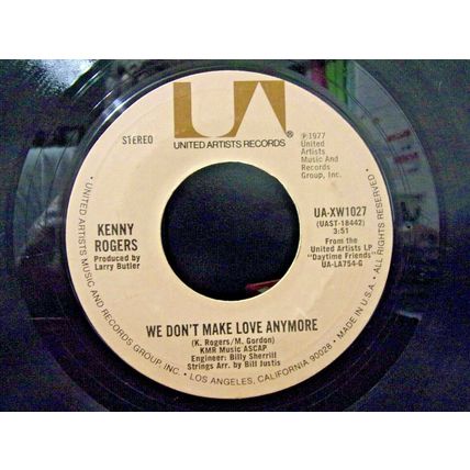 Kenny Rogers-Daytime Friends / We Don't Make Love Anymore-45rpm-1977-VG+