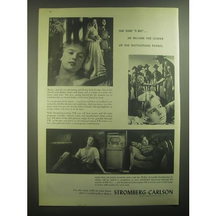 1945 Stromberg-Carlson Radios Ad - She said I do.. He became the leader
