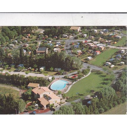 Mas de Nicolas camping Saint Remy France Postcard unused corner crease