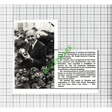 Mr Ralph Gould Feering Essex Hurst Crop Research Kelvedon - 1979 Small Cutting