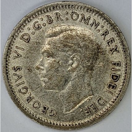 AUSTRALIA 1951 PL Threepence 50% Silver (C - D)