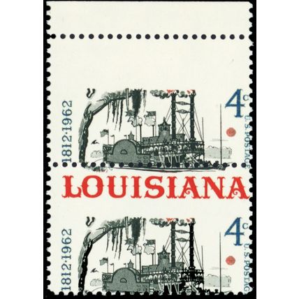 1197 Var, Mint NH 4¢ Louisiana Missing From Top Stamp Freak Error ** Stuart Katz