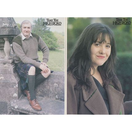Take The High Road Tom Kerr Menna Morgan 3x TV Postcard s