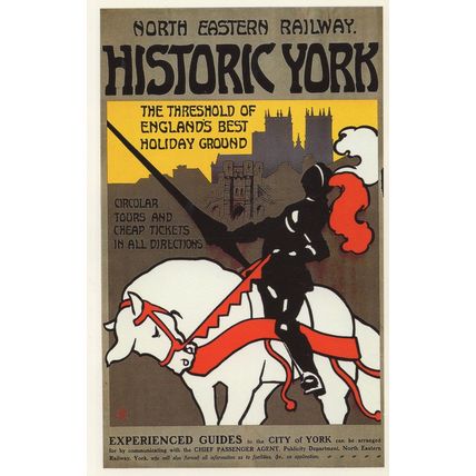 North Eastern Railway Historic York Medieval Knight Postcard