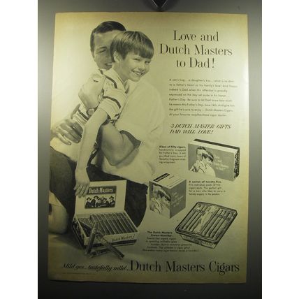 1957 Dutch Masters Cigars Ad - Love and Dutch Masters to Dad