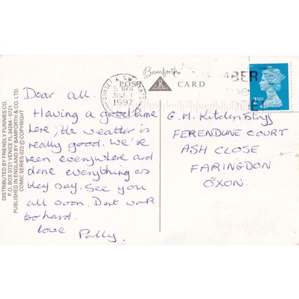 Colour Postcard - Well, It Wasn't a Ruddy Letter! Seaside Humour