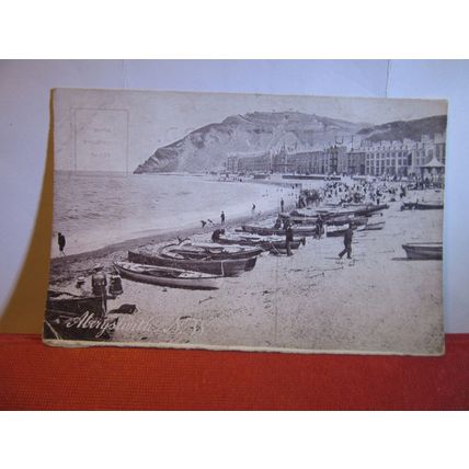 THE BEACH, N. W. , ABERYSTWITH, WALES unused antique postcard ABERYSTWYTH =
