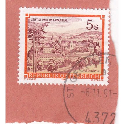 St Georgen cancel Austria 1991 Stift St Paul im Laventtal 5s VGC
