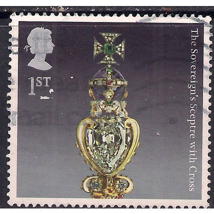 GB 2011 QE2 1st Crown Jewels Sovereign Sceptre used SG 3207 ( D1403 )