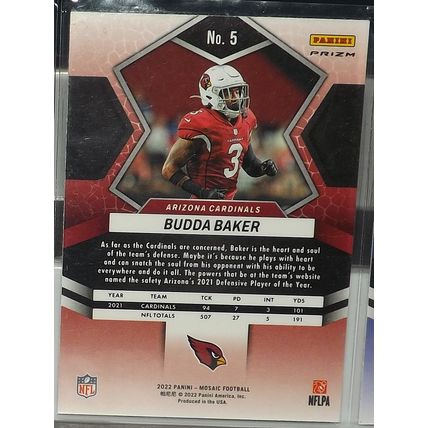 2022 Mosaic BUDDA BAKER (Cardinals) Prizm Camo Pink #5