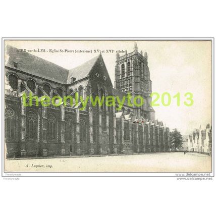 AIRE-SUR-LA-LYS, EGLISE ST PIERRE, PAS DE CALAIS, FRANCE, c1920s, Postcard