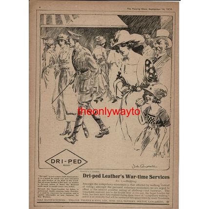 Dri-Ped Leather Soles, Advertising Book Illustration (Print), 1918