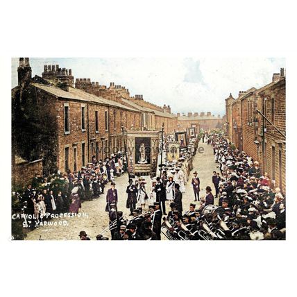 ptc5997 - Lancs - Early Catholic Procession through Great Harwood - print 6x4