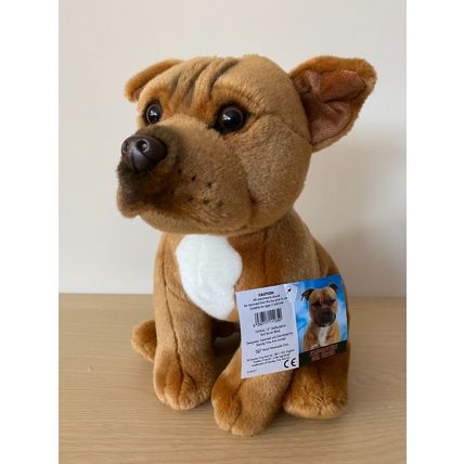Amstaff Staffie Staffordshire Bull Terrier 12" Plush Black, Blue, Brindle or Red