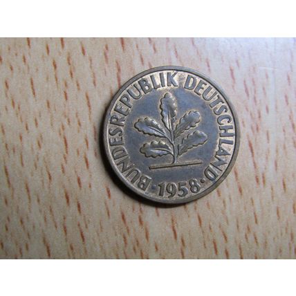 1958j 2 pfennig Germany Coin